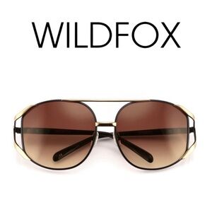 Wildfox Dynasty Black Gold Oversized 80s Glam Sunglasses | MSRP $199 | BNIB